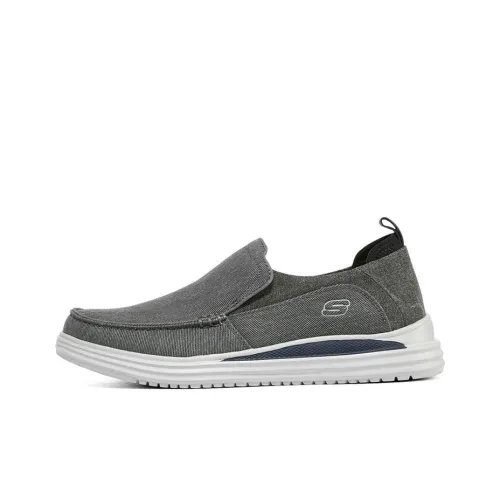 Skechers Proven Men's Casual Shoes Men Low-Top Charcoal Gray