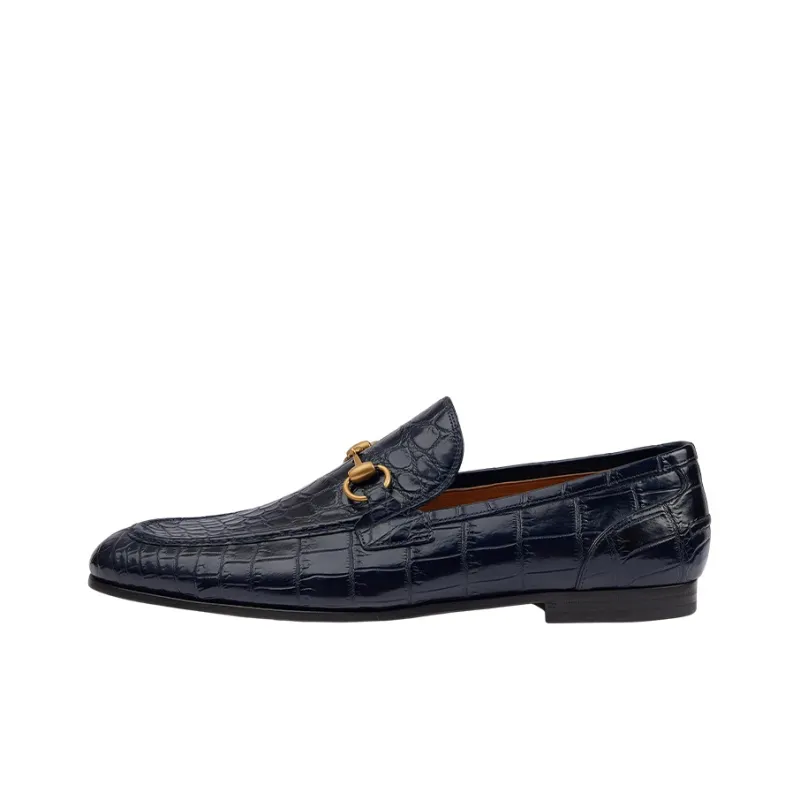 GUCCI Jordaan Loafers Men's Dark Blue-0