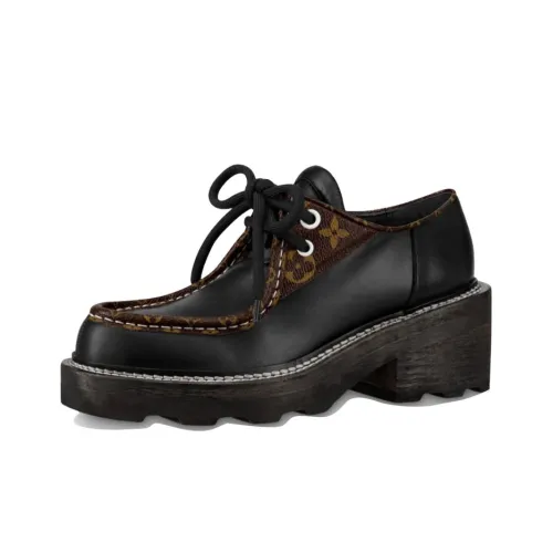LOUIS VUITTON Beaubourg Platform Shoes Women's Black