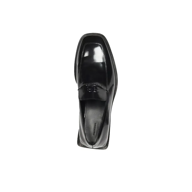 Balenciaga Coin Rim 20mm Loafers Black Leather-4