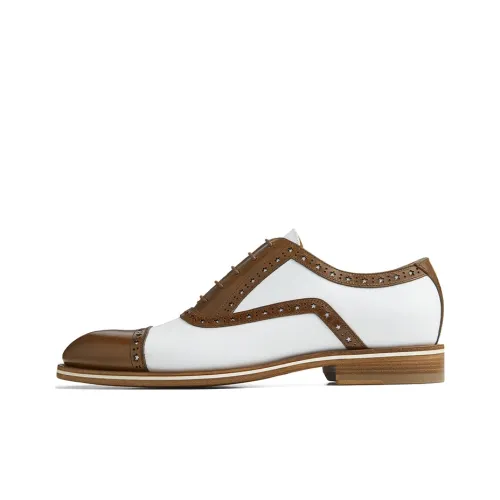 Jimmy Choo Dress Shoes Men Low-Top Brown White