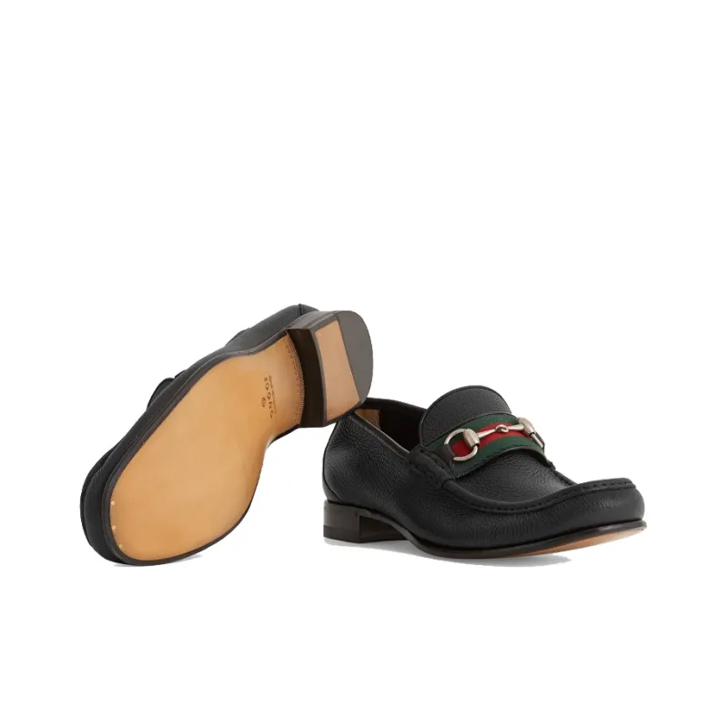 GUCCI Horsebit Loafers Black-3
