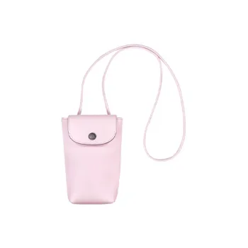 LONGCHAMP Le Pliage Xtra Large Cow Leather One Shoulder Crossbody Cell Phone Pouch Women's Light Pink