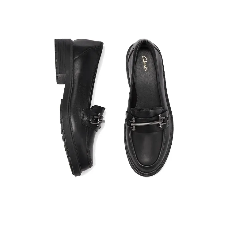 Clarks Platform Shoes Women's Black-3
