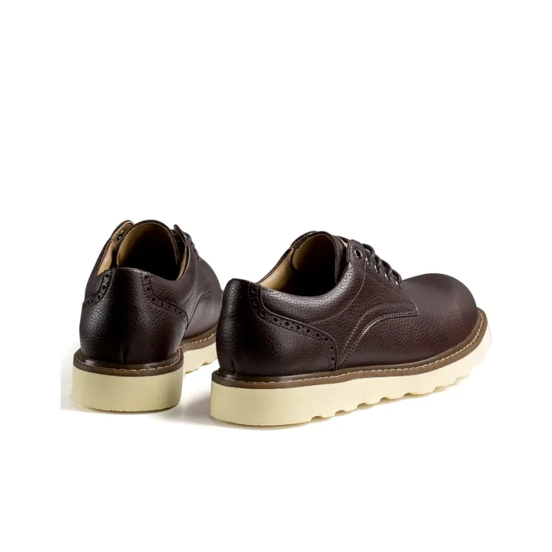 LEAVELAND Men's Casual Shoes Men Low Top Black/Brown-6