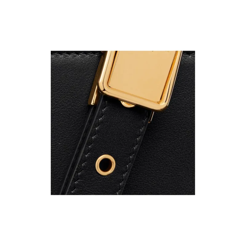 DIOR 30 Montaigne Cow Leather Montaigne Box Bag, Handbag, Shoulder Bag, Crossbody Bag Small Size Women's Black-5