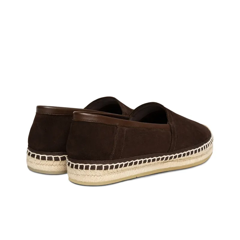 THOM WILLS Velvet Slip on Loafers Shoes Casual Shoes Men's Dark Coffee-3
