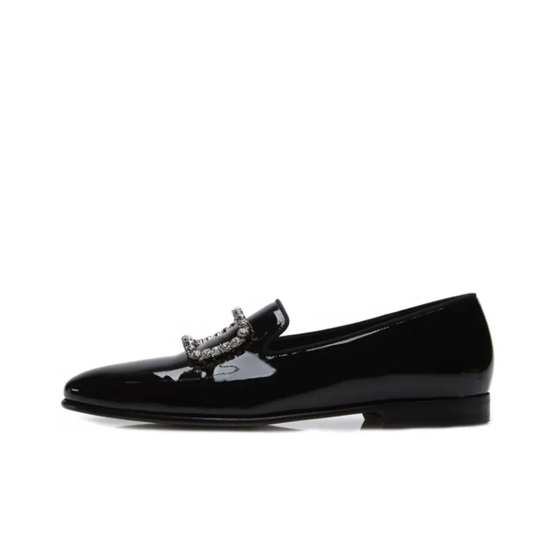 MANOLO BLAHNIK Mario Patent-leather Loafers-0