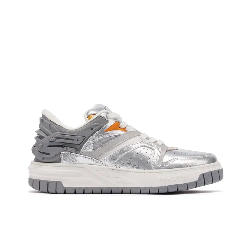OGR Type Play Collection GAMER Stylish Skateboarding Shoes Unisex Knight Silver-1