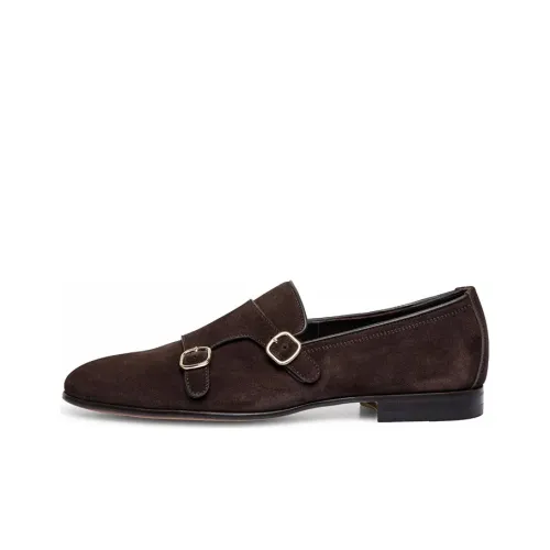 Santoni Double-buckle Suede Espadrilles