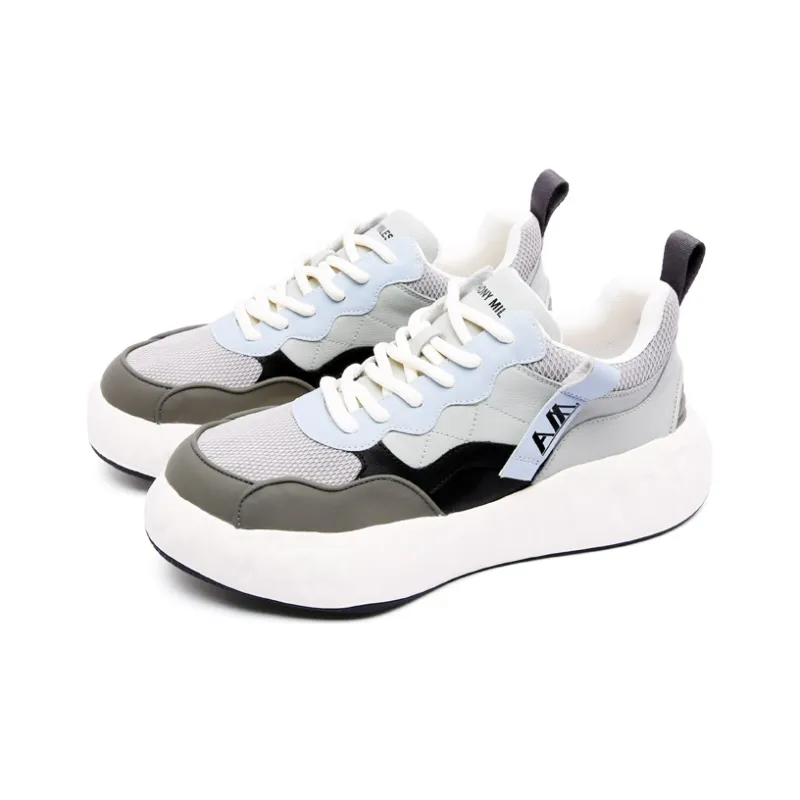 Anthony Miles Platform Shoes Men's Light Gray Black-1