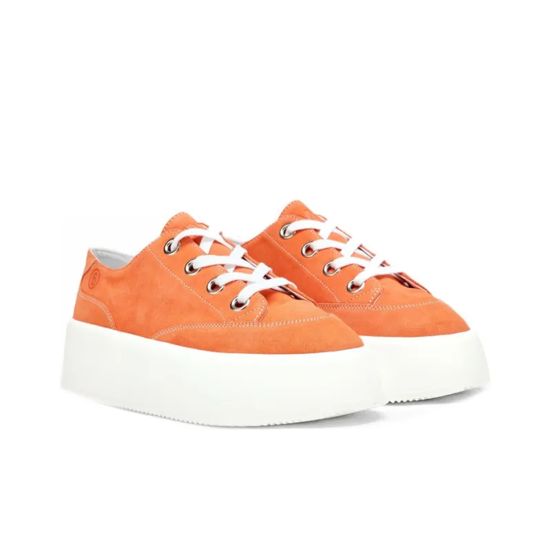 MM6 Maison Margiela Low Top Platform Shoes Women's Orange-1