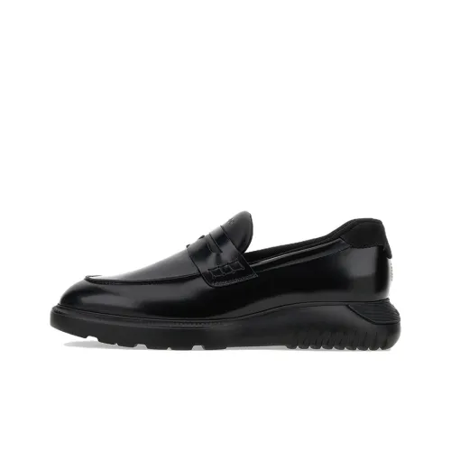 HOGAN H600 Debossed-logo Penny Loafers