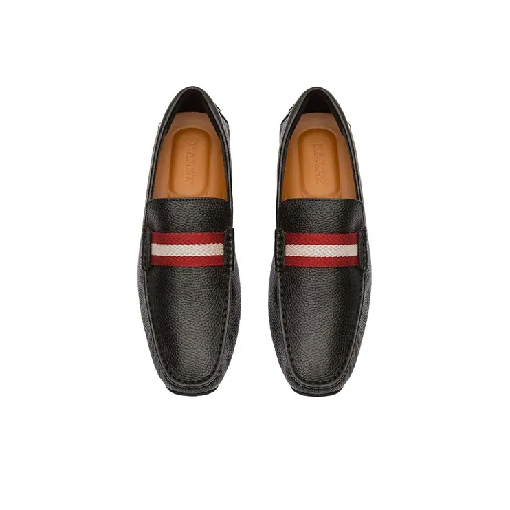 BALLY Pearce Stripe-trim Detail Loafers-2