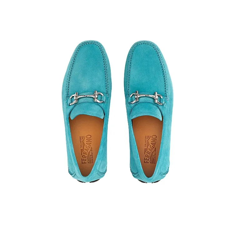 FERRAGAMO GANCINI Men's Casual Shoes Men's Sky Blue-2