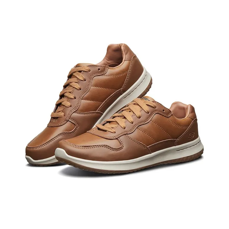 Skechers Delson 1.0 Business Casual Shoes Men's Tan-2