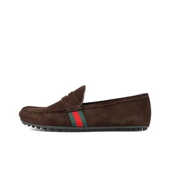 GUCCI Gommino Loafers Men Brown