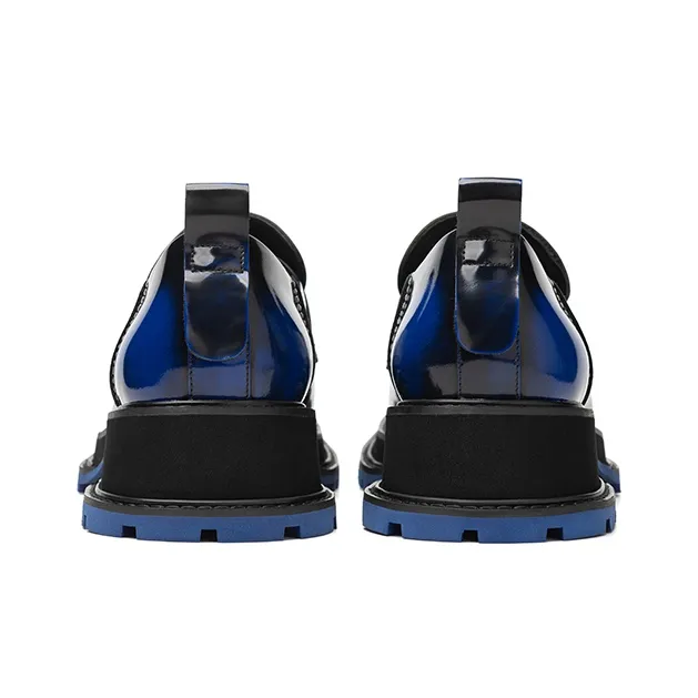 TUATARA Pearlescent Phantom Collection Platform Shoes Men's Black Blue-4