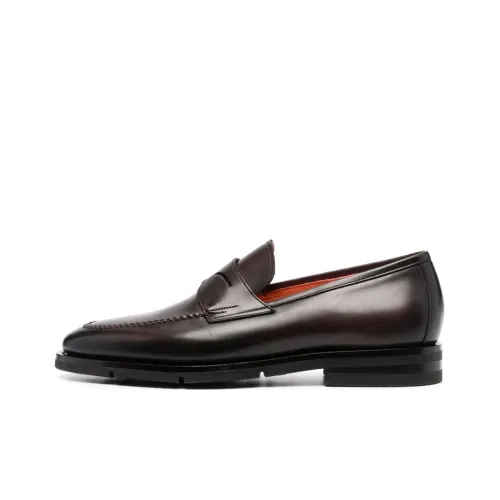 Santoni Calf Leather Loafers