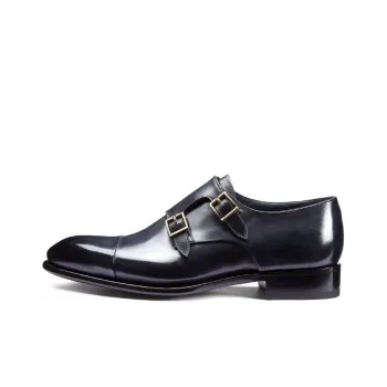 Santoni Buckle Detailed Slip On Monk Shoes