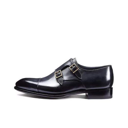 Santoni Buckle Detailed Slip On Monk Shoes