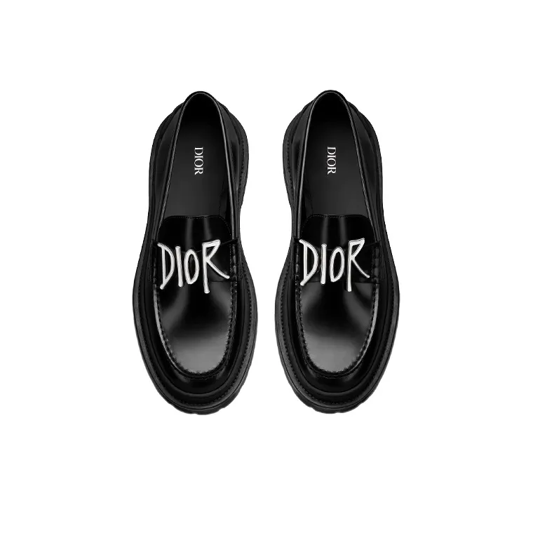 Stussy x DIOR Explorer Casual Shoes Men's Black-4