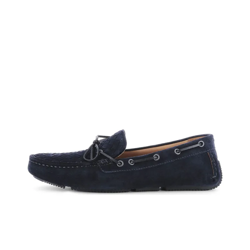 Bottega Veneta Intrecciato Casual Shoes Men's Blue-0