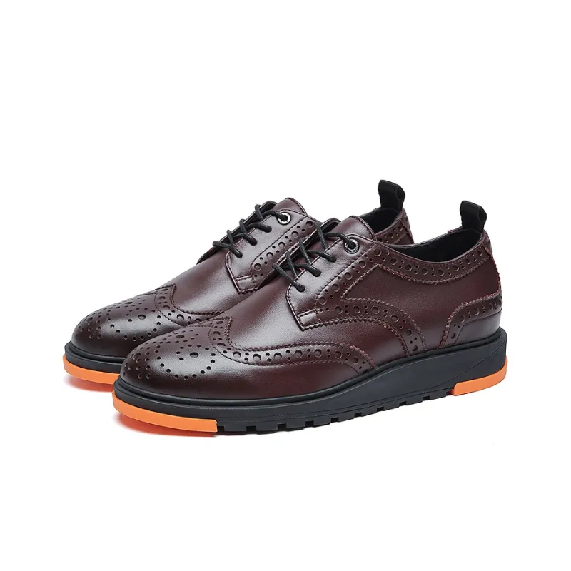 Anthony Miles Casual Leather Shoes Men's Burgundy-1