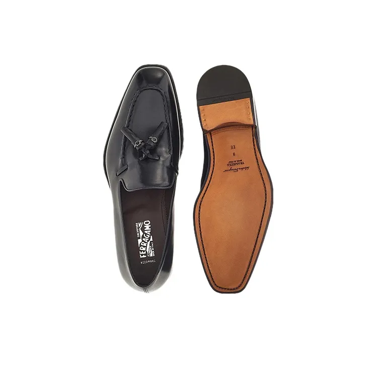 FERRAGAMO Almond-toe Tassel Loafers-4