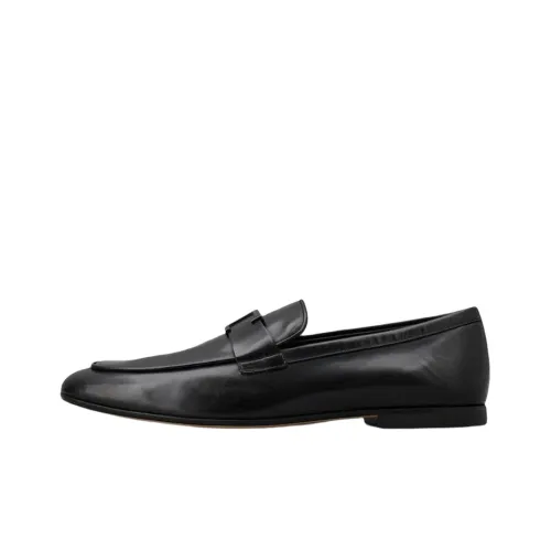 TOD'S Logo-plaque Leather Loafers