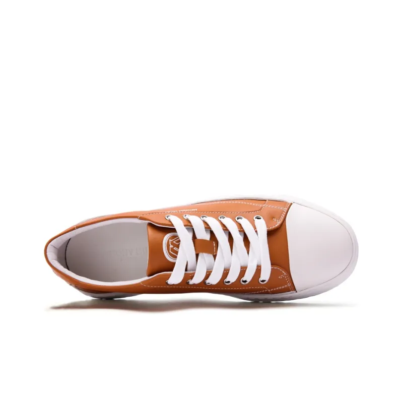 Anthony Miles Men's Casual Shoes Men Low Top Light Orange-2