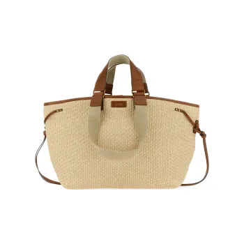 ISABEL MARANT Cotton Tote Bag Shopping Bag Shoulder Bag Crossbody Bag Handbag Women's Natural