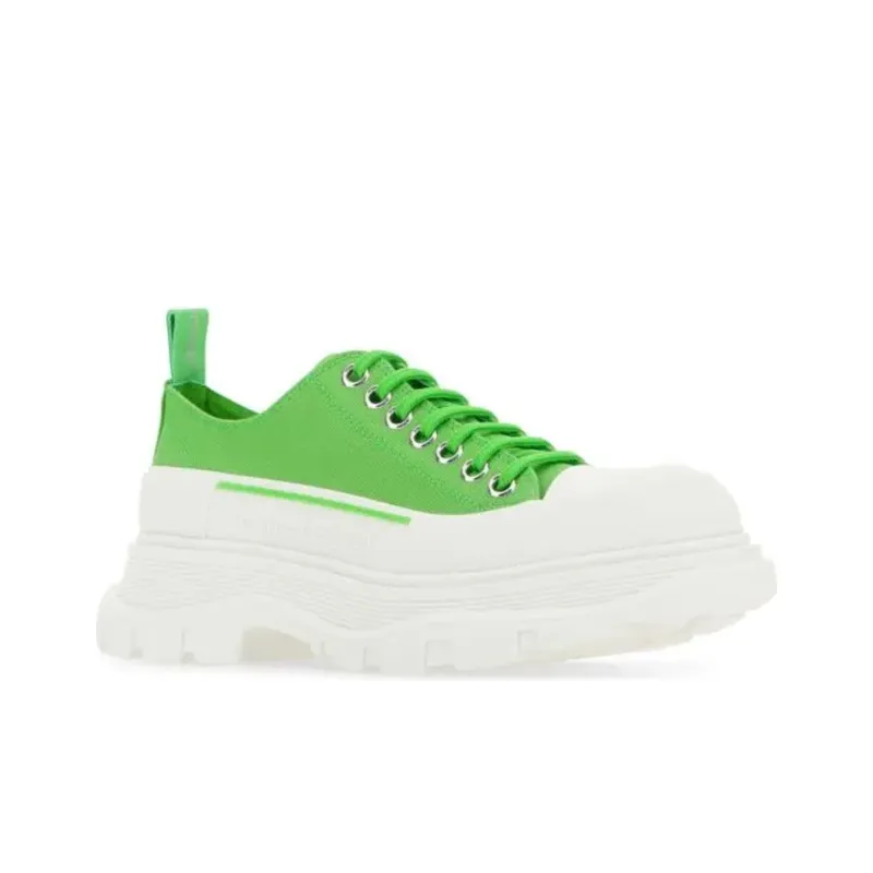 Alexander McQueen Tread Slick Low Lace Up Acid Green Women's-2