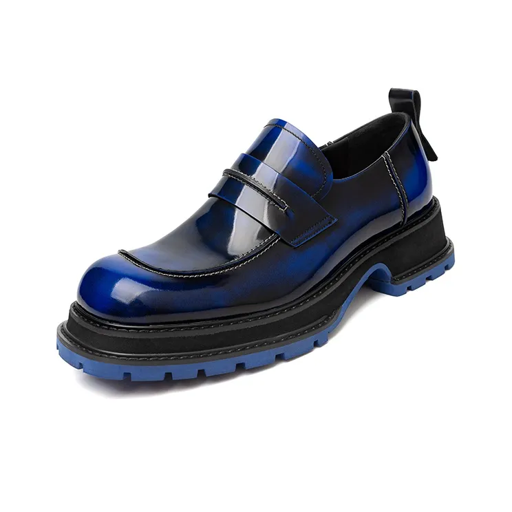 TUATARA Pearlescent Phantom Collection Platform Shoes Men's Black Blue-2