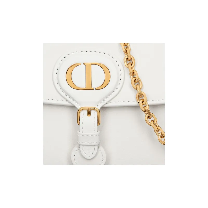 DIOR Bobby Smooth Finish Cow Leather Handheld Shoulder Bag Crossbody Bag Women's Milk White-6