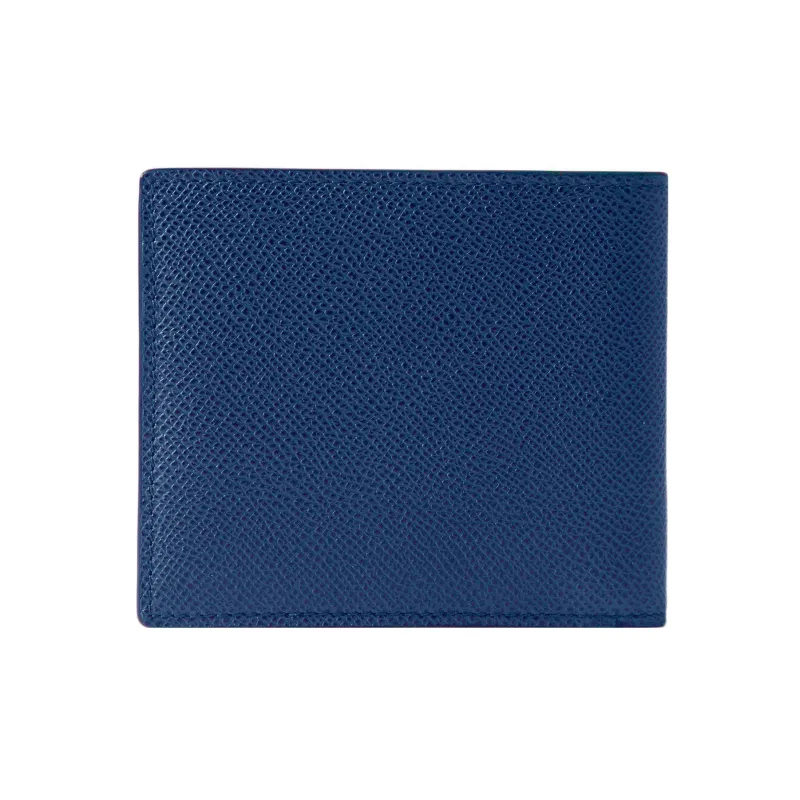 Burberry Cow Leather Wallet Men's Blue-4