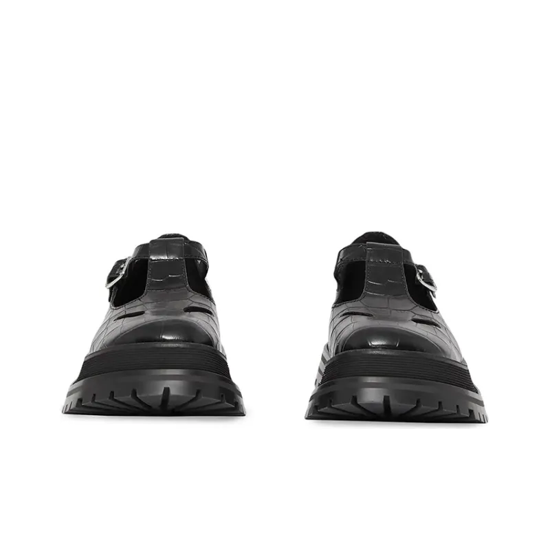 Burberry Platform Shoes Women's Black-3