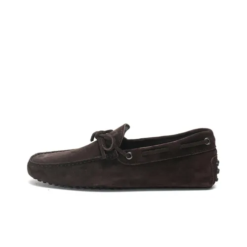 TOD'S Gommino Leather Shoes Male Brown