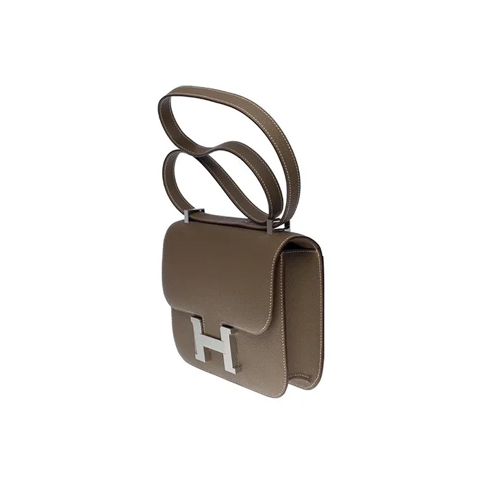 HERMES Constance Epsom Leather Crossbody Bag, Shoulder Bag Regular Women's 18 Etoupe Elephant Gray-1