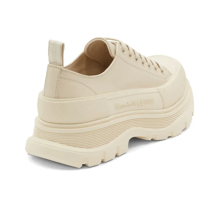 Alexander McQueen Tread Slick Low Lace Up Beige-3