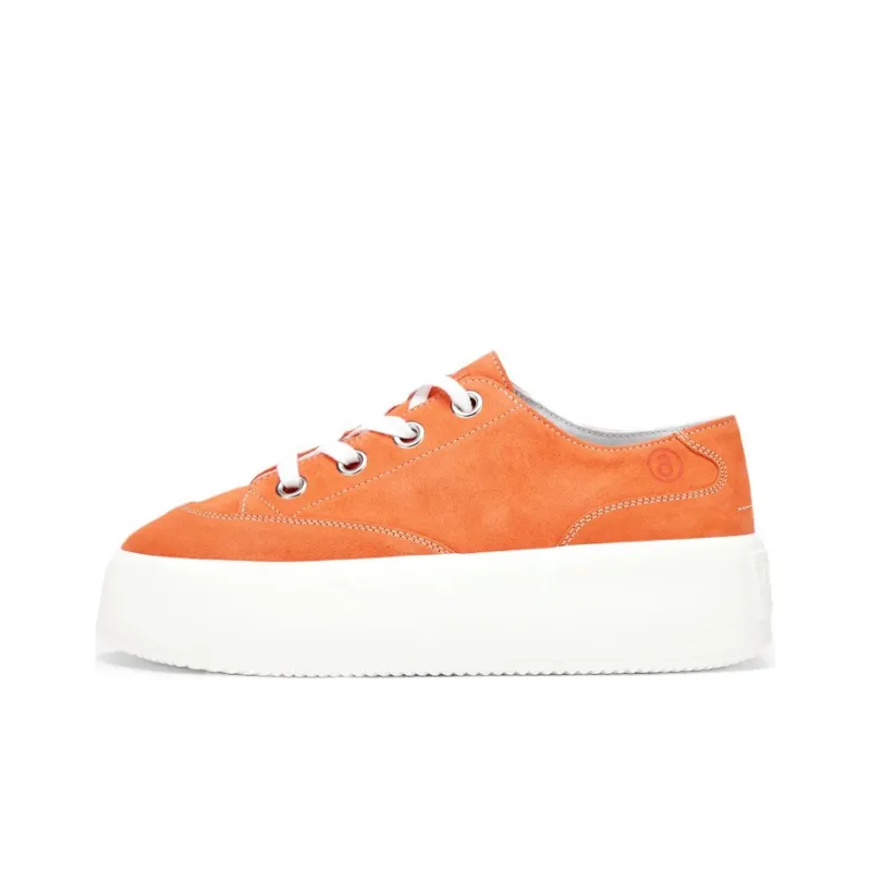MM6 Maison Margiela Low Top Platform Shoes Women's Orange-0