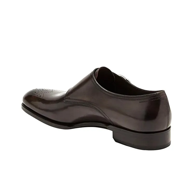FERRAGAMO Casual Leather Shoes Men's Dark Brown-3