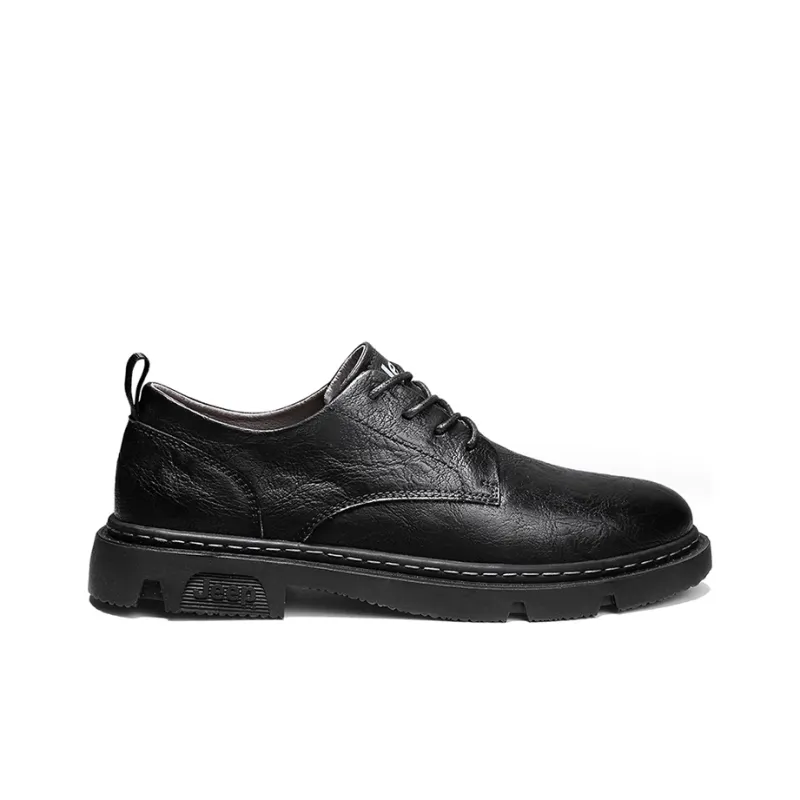Jeep Leather Casual Shoes Men's Black-1