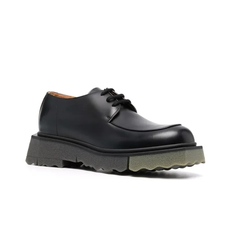 OFF WHITE Sponge Sole Paraboot Black Leather-2