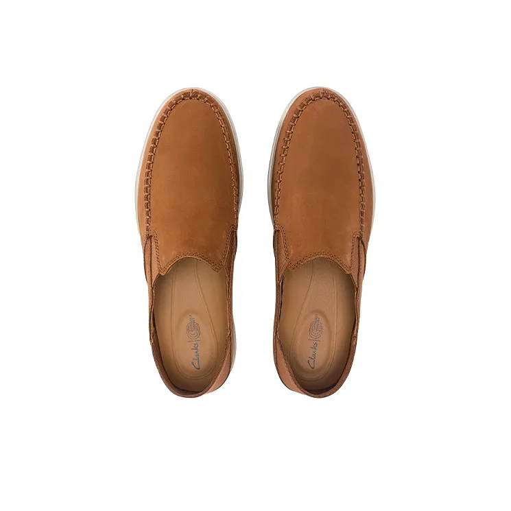 Clarks Bratton Slip Casual Shoes Men's Dark Umber-3