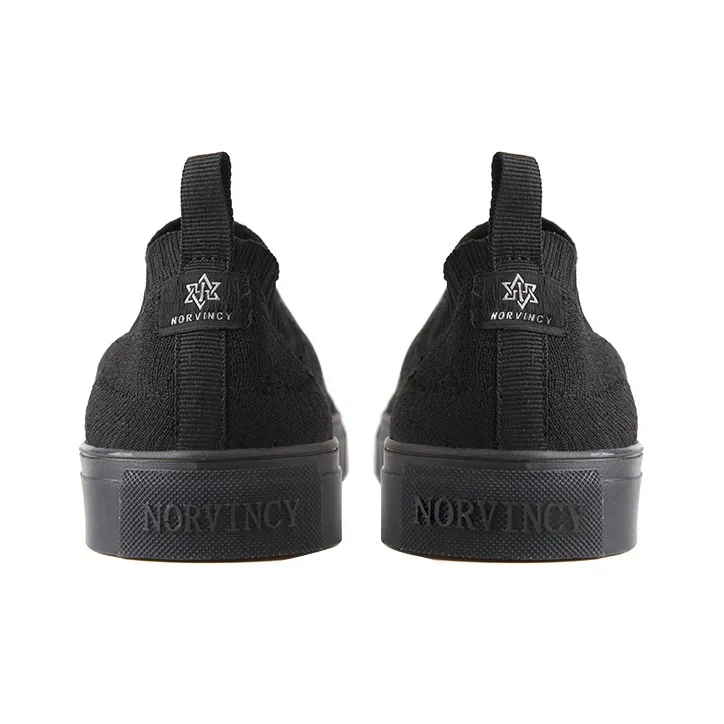 NORVINCY Skateboard Shoes Unisex Low Top Black-3