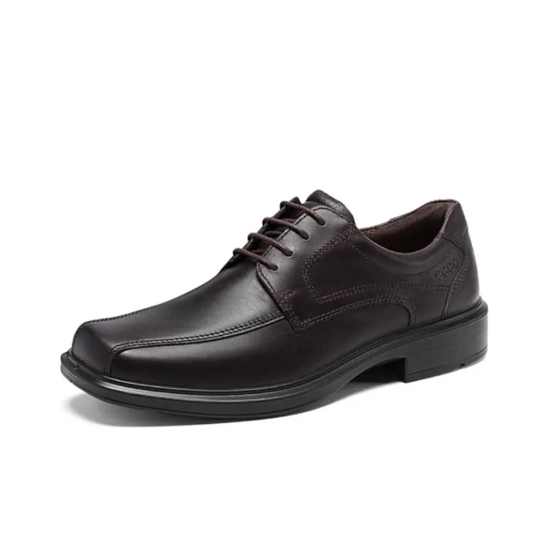 Ecco Casual Leather Shoes Men's Coffee-1