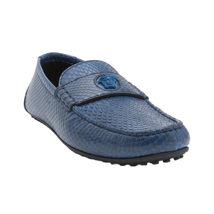 VERSACE Gommino Loafers Men Blue-2