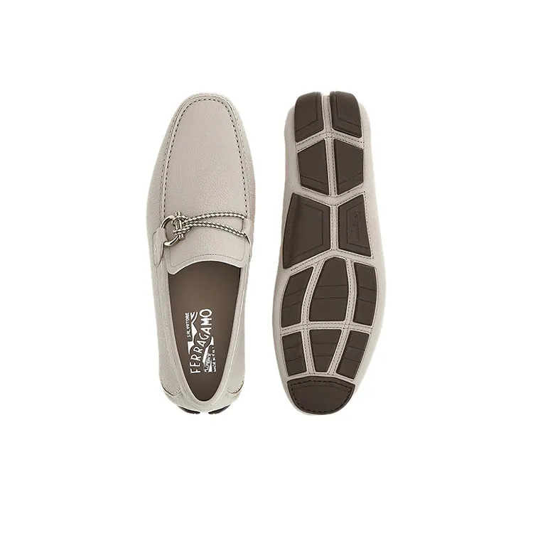 FERRAGAMO GANCINI Men's Casual Shoes Men's White-4
