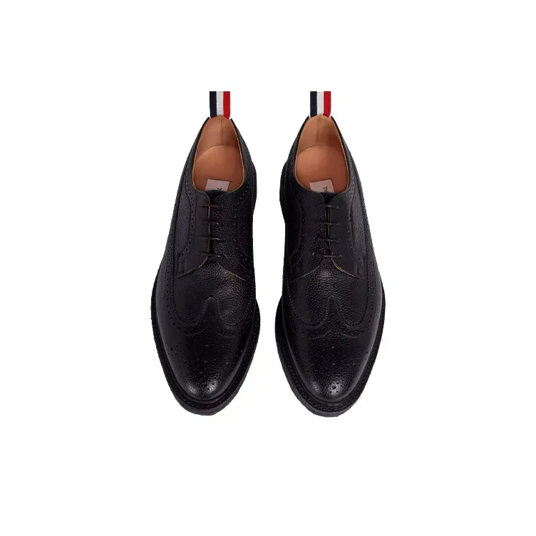 THOM BROWNE Longwing Leather Brogues-3